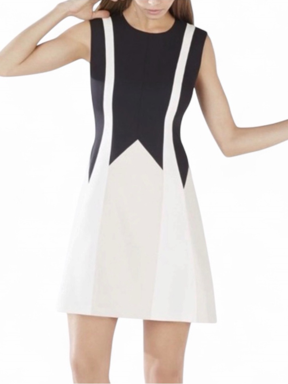 BCBGMaxAzria Black and White Mini Dress